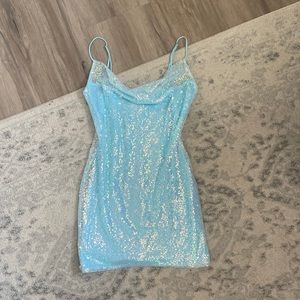lucy in the sky sequin mini dress